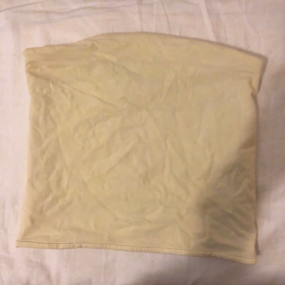 Brandy Melville Light Yellow Tube Top